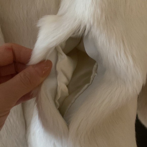 VINTAGE SERGIO VALENTE CREAM RABBIT FUR COAT | EUC | MADE IN FRANCE - Picture 10 of 16